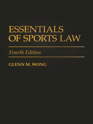 cover image of Essentials of Sports Law